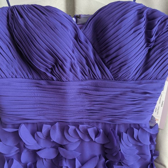 JS Collections Strapless chiffon dress size 6 - Picture 2 of 8